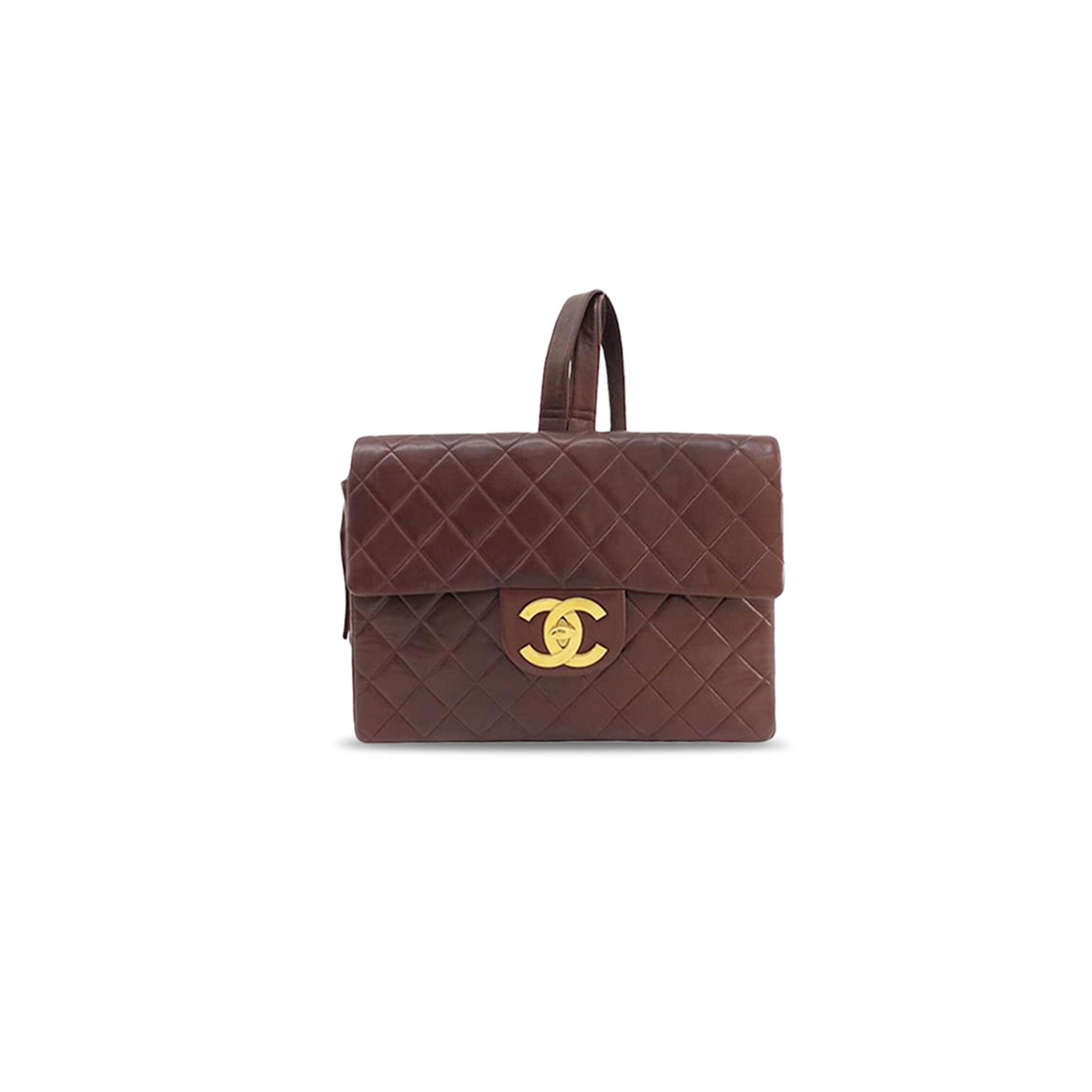 CHANEL VINTAGE BROWN BACKPACK A2219 (29*21*8cm)